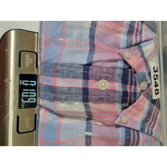 Men's Brooks Brothers Regent Irish Linen Plaid Long Sleeve Button Shirt- XXL 2XL - Picture 7 of 7